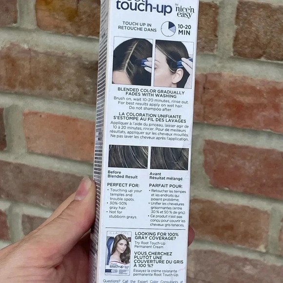 Clairol Root Touch Up Hair Color Dye Dark Brown NWT Color Blending Gel - Picture 5 of 5